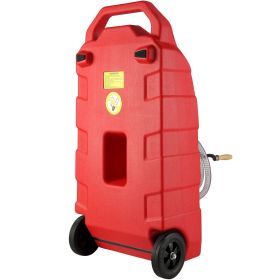 VEVOR 16 Gallon Fuel Caddy, 7.8 L/min, Portable Gas Storage Tank Container with Hand Pump Rubber Wheels (Capacity: 16 Gallons)